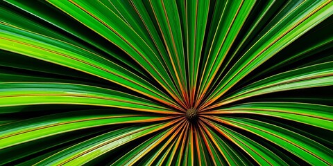 Close-up of vibrant green Chinese fan palm leaves, showing intricate texture,  Asian,  oriental