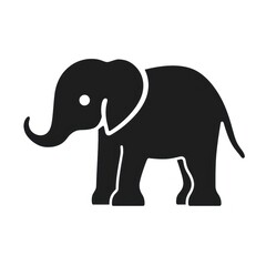 Obraz premium Elephant icon logo silhouette wildlife animal.