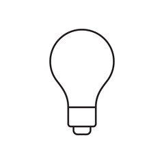 Outline Light Bulb Icon Symbolizing Smart Energy Saving