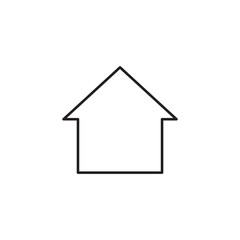 Simple House Outline Icon for Real Estate and Home
