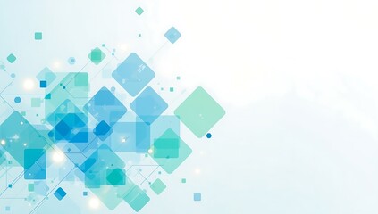 Abstract blue and green squares background