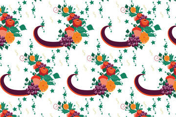 Rustic Style  Warmth with Thanksgiving, Autumn harvest Seamless Pattern for Fabric, table linens, greeting cards, scrapbook paper, wall art
