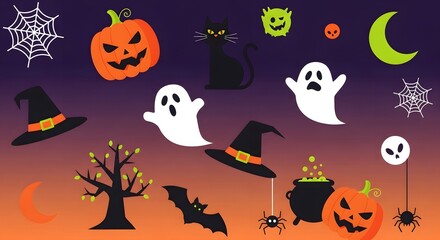 A delightful digital illustration capturing the eerie spirit of the autumnal holiday. Festive and fun!