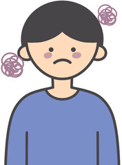 Upset Sad Worried Person Illustration