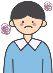 Upset Sad Worried Person Illustration