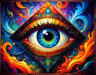 Vibrant eye in cosmic frame
