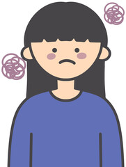 Upset Sad Worried Person Illustration