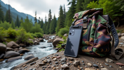 Adventurous Hiking Trip Rocky Mountain Stream Nature Photography Lush Green Environment Close-up Viewpoint