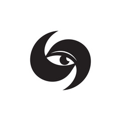 Unique eye vector logo design, modern abstract vision concept for business and creative industry, minimalist symbol