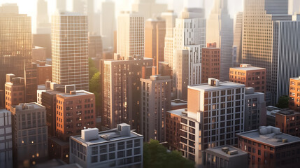 Fototapeta premium A vibrant urban area during daytime.