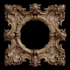 Ornate Golden Frame Design for Art Display
