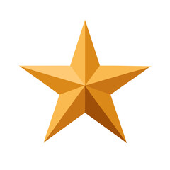 Fototapeta premium golden star on white background