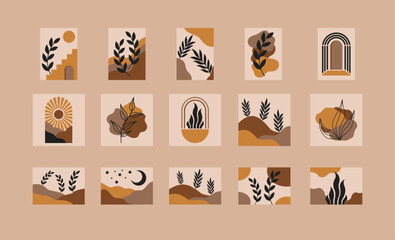 Abstract Boho Wall Art Graphic Pack