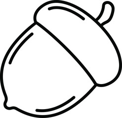 Simple acorn vector illustration scalable outline icon for nature and autumn designs eps