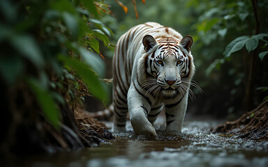 tiger in the water
