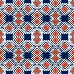 Navy and red geometric textile pattern
Traditional geometric textile pattern in navy and red tones, ideal for fashion and fabric design.