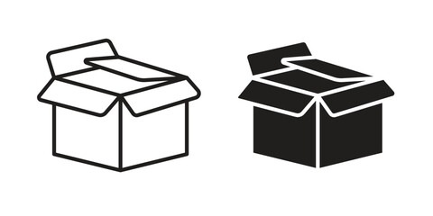 Unpacking icons simple vector set. logo sign symbol set