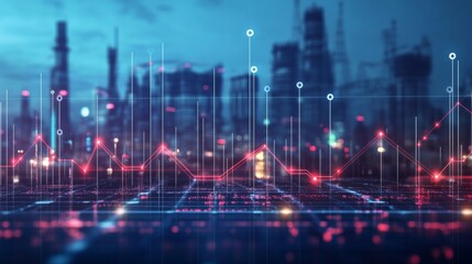 Graph illustrating predictive analytics for demand forecasting in the energy sector