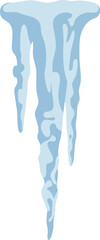 Realistic icicle winter freeze crystal water formation isolated vector