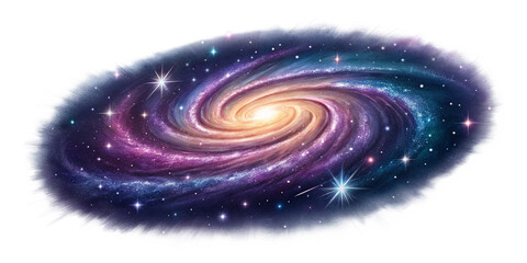 Dreamy Watercolor Spiral Galaxy with Vibrant Cosmic Colors
Ethereal Cosmic Watercolor Painting of a Glowing Galaxy
