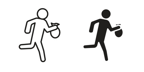 Thief icons simple vector set. logo sign symbol set