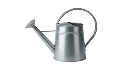 Vintage metal watering can isolated PNG with Transparent Background