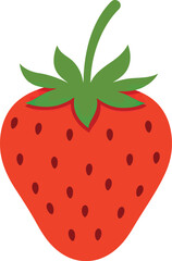 Vibrant red strawberry fruit icon fresh healthy food vector art vector