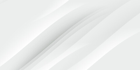 Minimalist banner Abstract White Wave Background with Smooth Gradient Lines. Modern creative trendy design in vector illustration