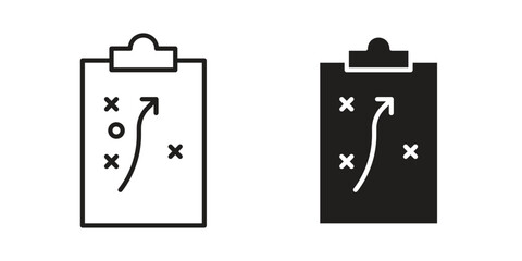 Strategy icons simple vector set. logo sign symbol set