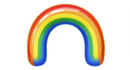 Obraz premium Colorful rainbow illustration against white background