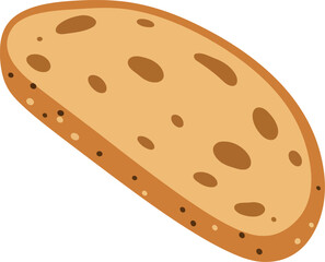 Artisan sourdough bread slice closeup delicious healthy food ingredient vector