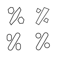 Set Discount icon, Percentage, finance percent offer tag, Shopping Sale label.