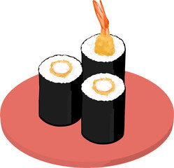巻き寿司　エビフライ巻き