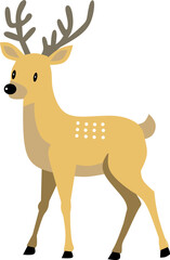 Cartoon Reindeer Vector Illustration  isolated on white