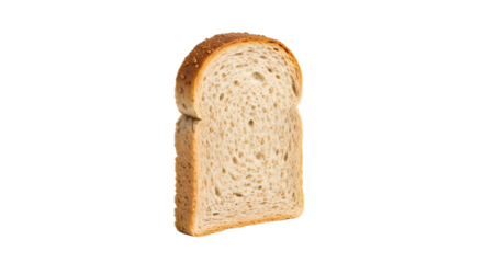 Slice of whole wheat bread isolated PNG with Transparent Background