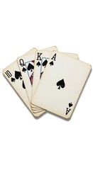 Obraz premium Playing Cards Four Cards Showing.