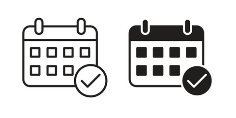 Reservation icons simple vector set. logo sign symbol set