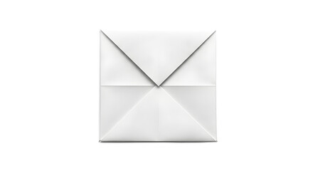 Folded white napkin for place setting isolated PNG with Transparent Background