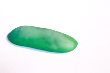 Used bath soap on a white background