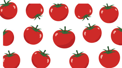 Fresh red tomato vector icons in various angles and cuts — ideal for food design, recipe apps, grocery branding, kitchen themes, and healthy eating illustrations with clean, flat style