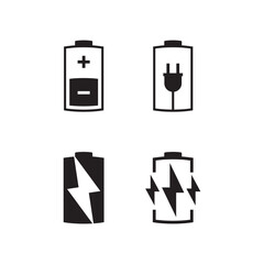 Outline Cell Status and Charging Icon Set Collection