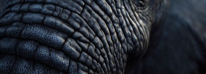 Elephant skin texture closeup