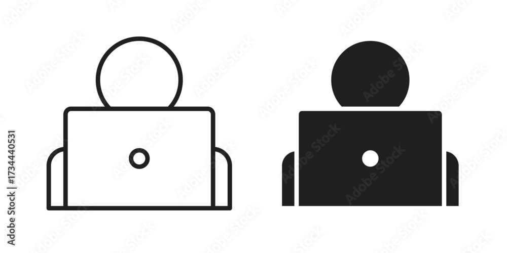 Wall mural programmer icons simple vector set. logo sign symbol set