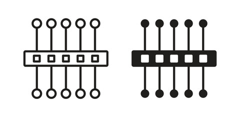Proxy server icons simple vector set. logo sign symbol set