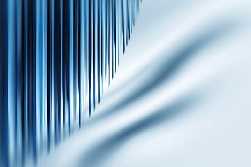 Obraz premium Abstract blue lines and wave-like, flowing pattern. Simple yet elegant design