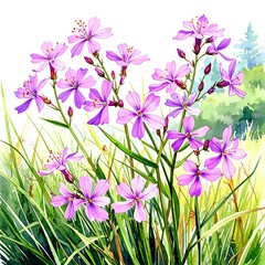 Vibrant wildflowers in a lush meadow setting