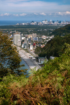 Bird's eye view of Gonio, a suburb of Batumi (Georgia)