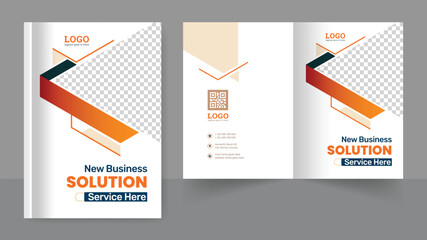 Business brochure cover page annual report book cover business profile design template elegant modern editable text