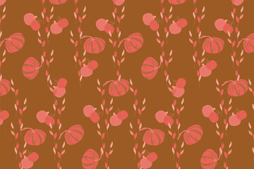 Thanksgiving Seamless Pattern Flat vector illustrations, clean lines For Wrapping paper, social media templates, tote bag prints, planners, Fabric, Wallpaper