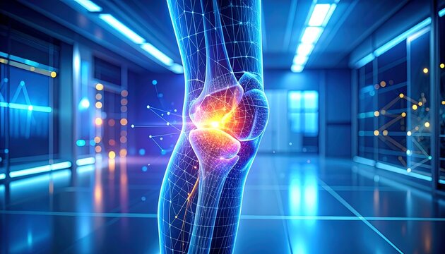 Digital Visualization of a Knee Joint Anatomy, Pain, and Healthcare Tech
